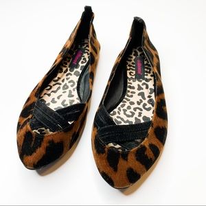 Dollhouse Leopard Print Velvet Ballet Flats
